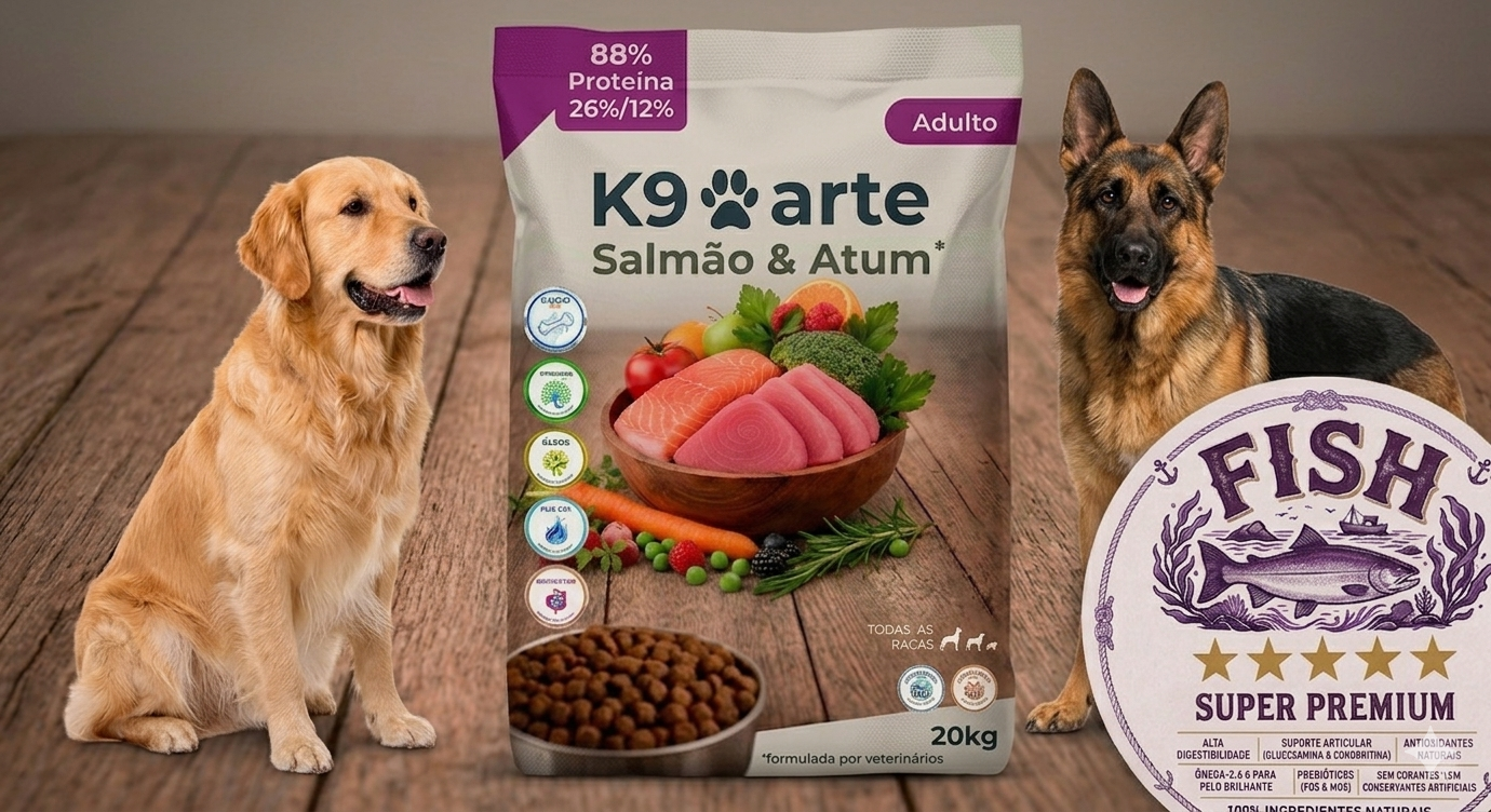 K9arte Fish Salmão e Atum, Frutas e Vegetais 20kg K9arte Fish Salmão e Atum, Frutas e Vegetais 20kg