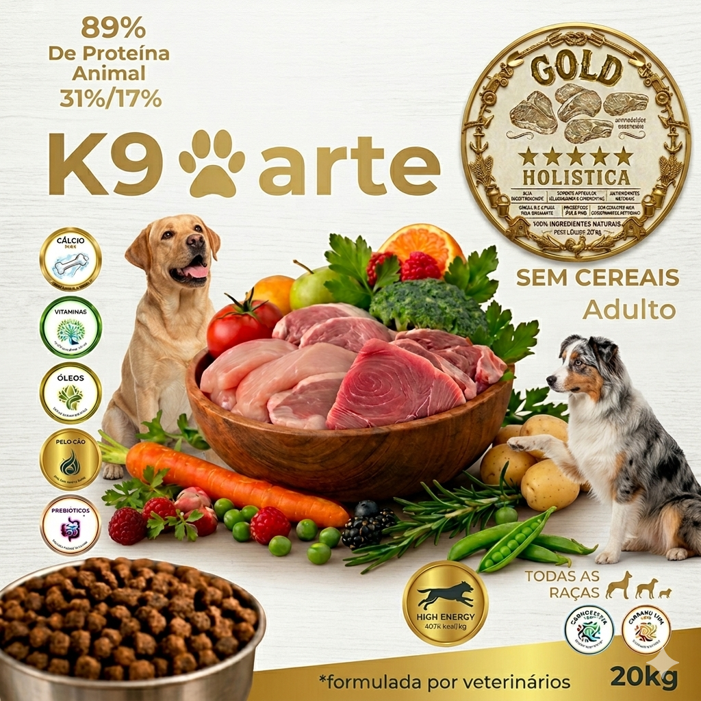 K9arte Sem Ceriais, Atum, Frango, Cordeiro 20kg K9arte Sem Ceriais, Atum, Frango, Cordeiro 20kg