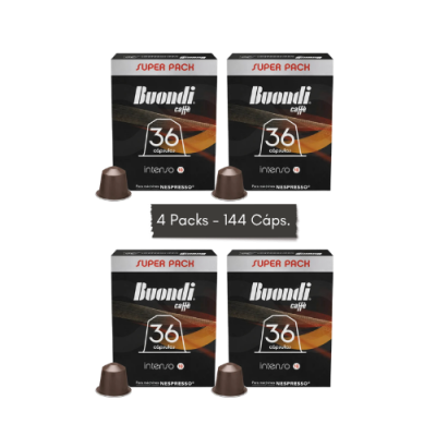 Cápsulas Compatíveis Nespresso* Buondi Intenso (PACK 4X36 unid.)