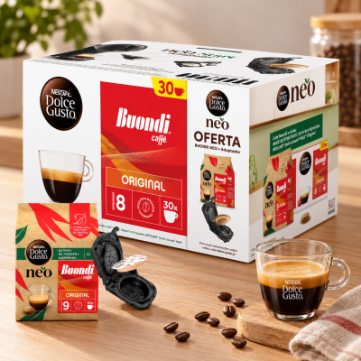 Café Nescafé Buondi 30 Cápsulas Dolce Gusto + Buondi NEO e Adaptador