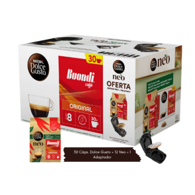 Café Nescafé Buondi 30 Cápsulas Dolce Gusto + Buondi NEO e Adaptador