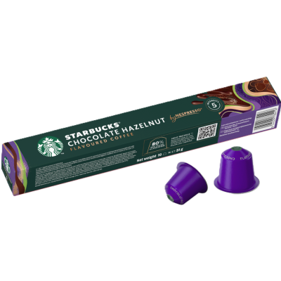 Starbucks Chocolate Hazelnut Compativel Nespresso-10 Cápsulas