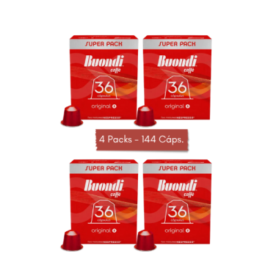 Cápsulas Compatíveis Nespresso* Buondi Original (PACK 4X36 unid.)