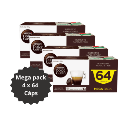 Café Nescafé Ristretto Napoli 64 Cápsulas Dolce Gusto (4x64Cáps)