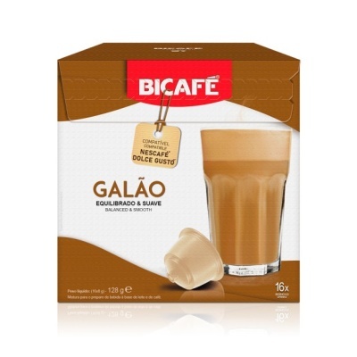 Bicafé Galão 16 Cápsulas Compatível Dolce Gusto*