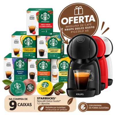 Pack Promocional 108 Cápsulas Starbucks Dolce Gusto / Oferta de uma máquina Krups