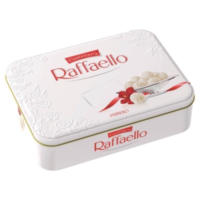 Bombom Raffaello Lata T30 Coco e Amêndoa 300 Grs