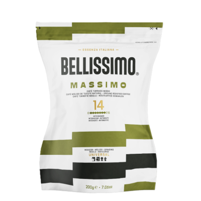 Bellissimo Massimo Café Moagem Universal  Intensidade14/15 embalagem 200 g