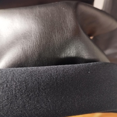 Calça wide leg ecopele