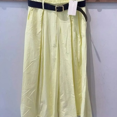 Cullotes efeito saia com bolsos