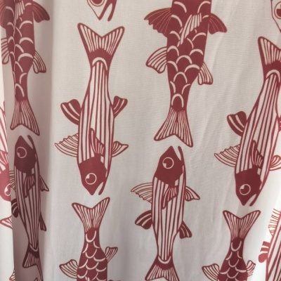 vestido licra peixes