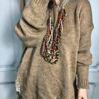 Camisolão com renda