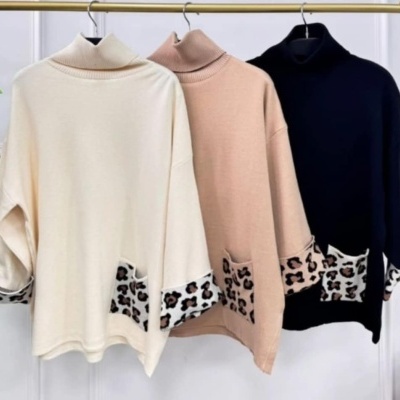 Malha com detalhe animal print