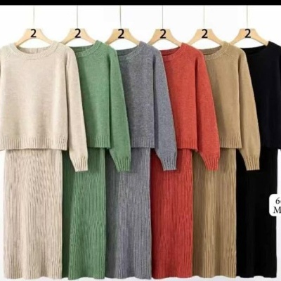 Conjunto vestido e malha