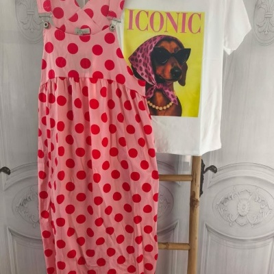 Jardineira vestido