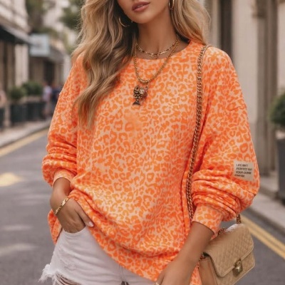 Sweat animal print laranja