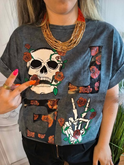 T-shirt Caveira love