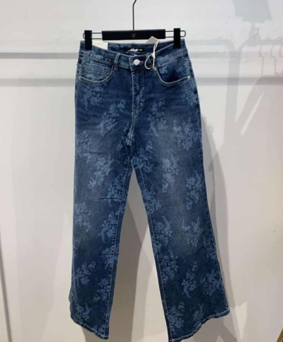 calca wide leg floral romantica