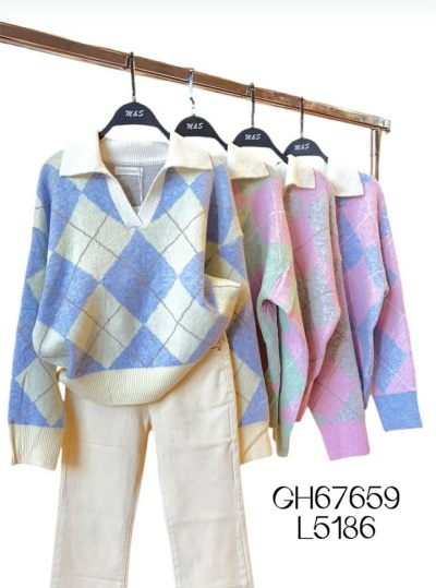 Polos coloridos losangos