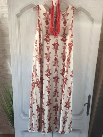 vestido licra peixes