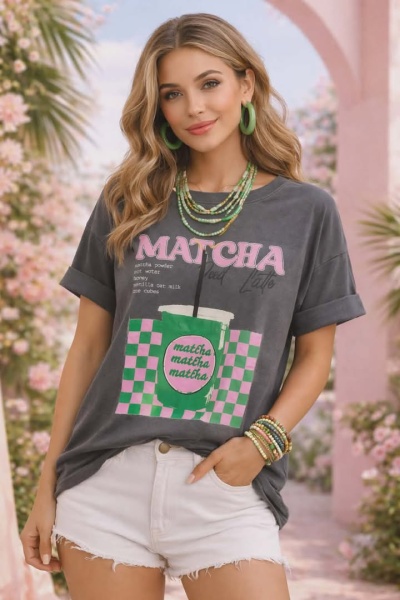 T-shirt vintage Matcha