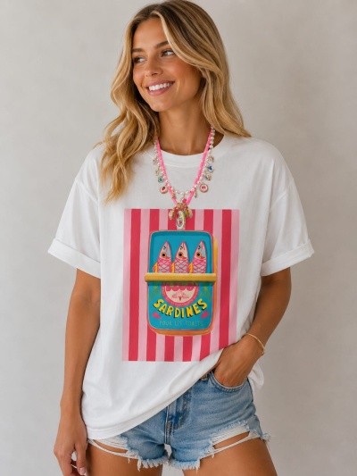 T-shirt sardinhas riscas