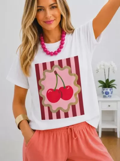 T-shirt cerejas