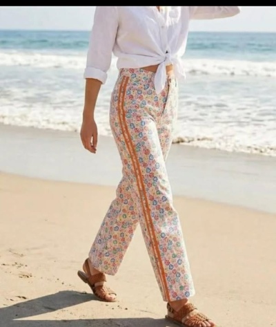 Calças flores cores verão
