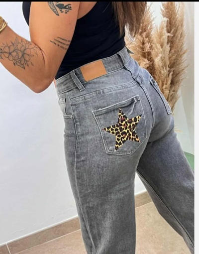 Calça wide leg estrela