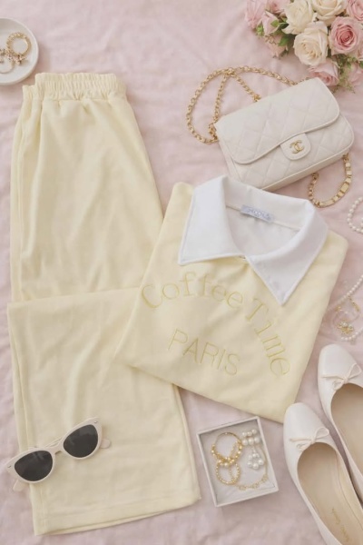Conjunto desportivo amarelo