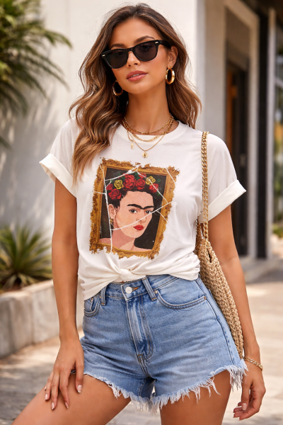 T-shirt Frida retrato