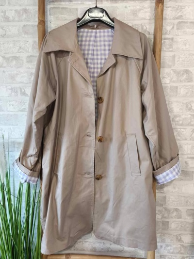 Trench coat com forro vichy