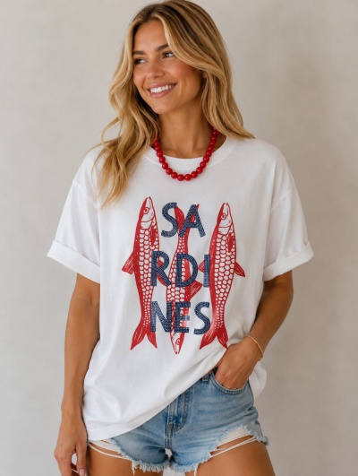 T-shirt Sardinhas brilhos 1