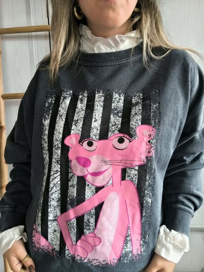 Sweat Pantera cor de rosa