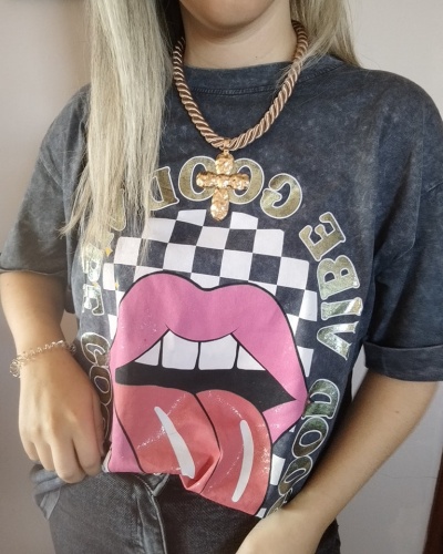 T-shirt vintage Good vibes only