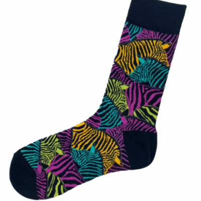 Meias Zebras Coloridas