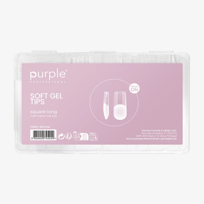Purple Soft gel tips press on - square 600 und