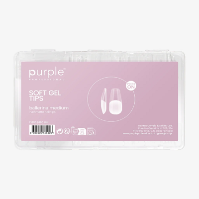 Purple Soft Gel Tips press on - ballerina 600 und
