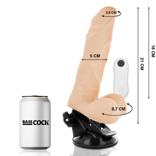 BASECOCK - VIBRADOR ARTICULVEL CONTROLE REMOTO NATURAL 21 CM -O- 5 CM BASECOCK - VIBRADOR ARTICULVEL CONTROLE REMOTO NATURAL 21 CM -O- 5 CM