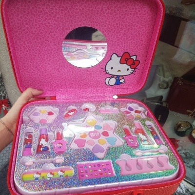 Estojo de maquilhagem quadrado Hello Kitty Maquilhagem infantil