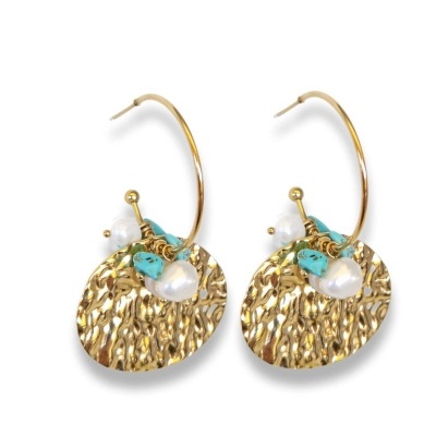 Brincos em Aço dourados antialérgico