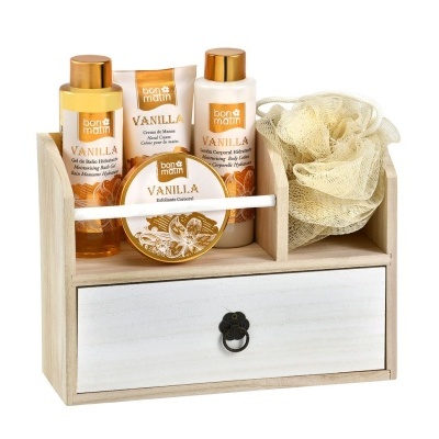 Conjunto de banho de baunilha bon matin