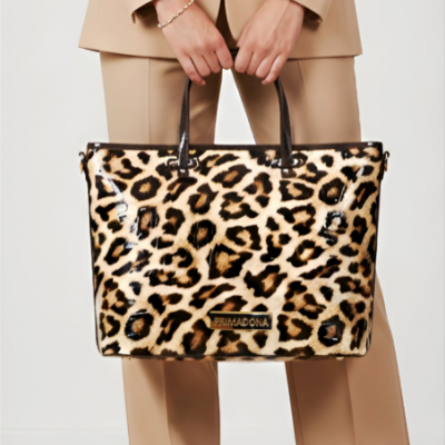 Tote Primadona Leopard Verniz