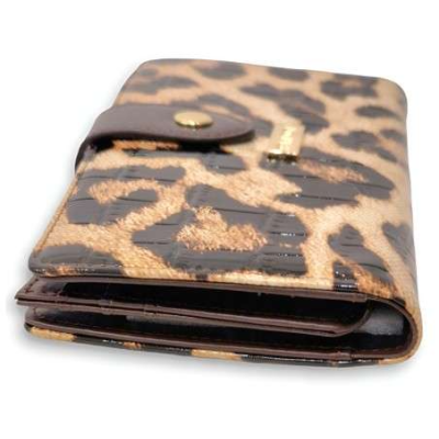 Carteira Leopard Verniz