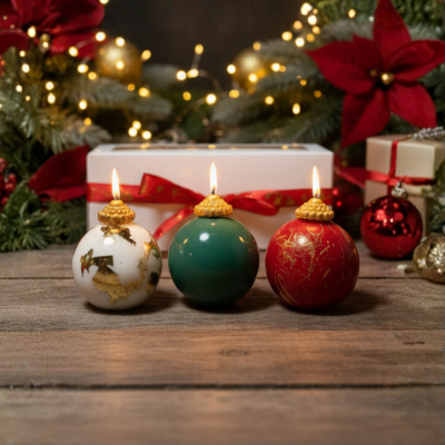 Conjunto Velas Noël Porcelana – Noël Classique