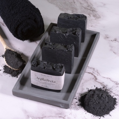 Sabonete de Argila Preta Detox | Limpeza Mineral Profunda