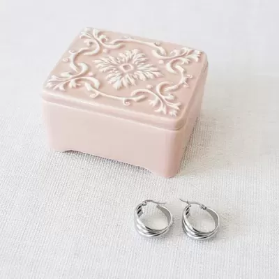 Caixa Azulejo Nude Rosa