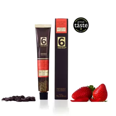 Creme de Choc. Negro S. Tomé com Morango e Malagueta