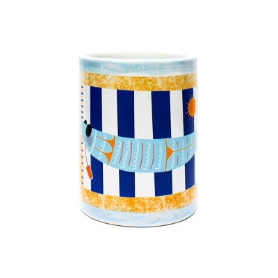 Copo cilindrico decorativo Sardinhas