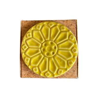 Caixa com 2 Bases para copo - Amarelo